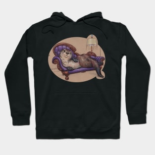 Otter Reclining in the Parlor Hoodie